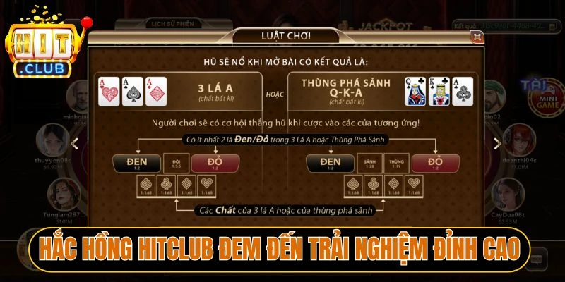 Hắc hồng Hitclub đem đến trải nghiệm đỉnh cao